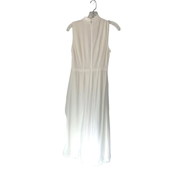 A.L.C. White Knit Crotchet Relaxed Night Out Front Sleeveless Maxi Dress Size 2 - Picture 8 of 11